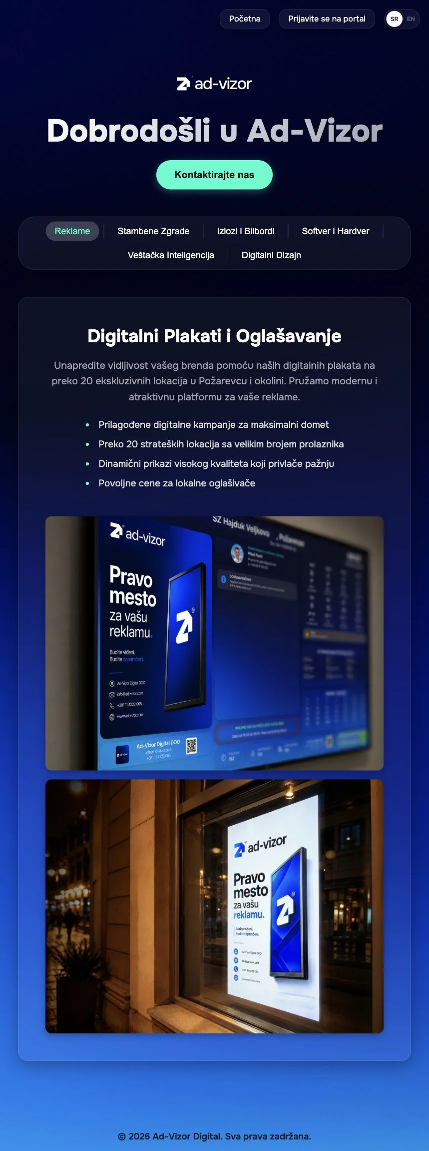 Screenshot von ad-vizor.com